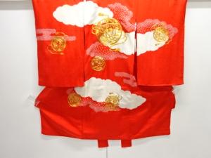 アンティーク　絞り毬模様刺繍着物